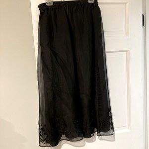 Tea length cocktail skirt with embellishments